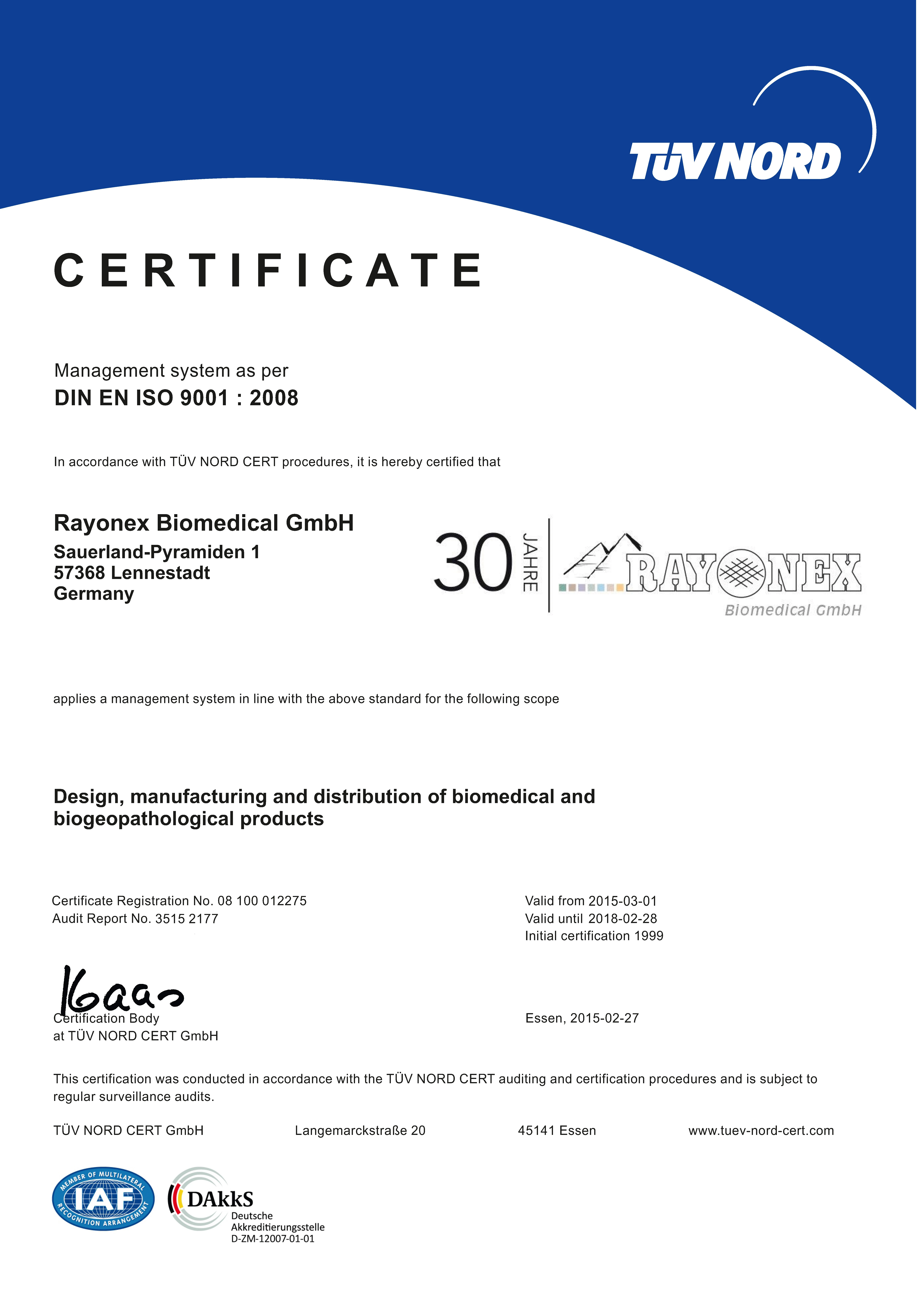 CE EU Certificate